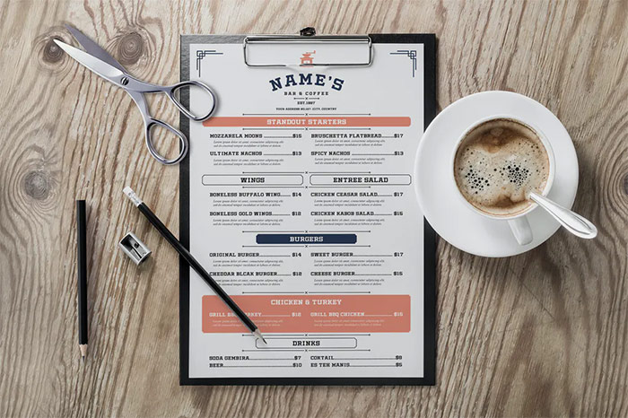 Simple Coffee Menu