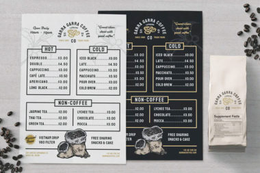 12 Customizable Coffee Shop Menu Templates Design with Red