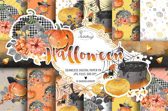 Happy Halloween Digital Paper Pack