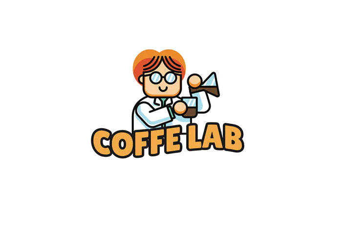 Coffee Lab - Mascot Logo