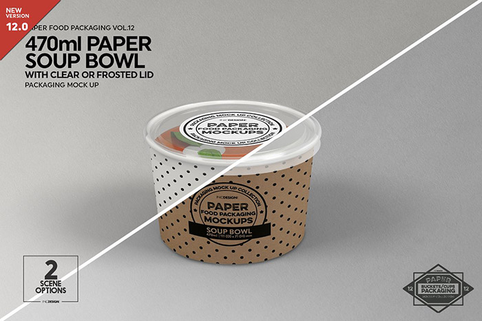 Paper Soup Cup Mockup