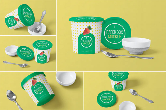 Ice Cream Tub Mockups