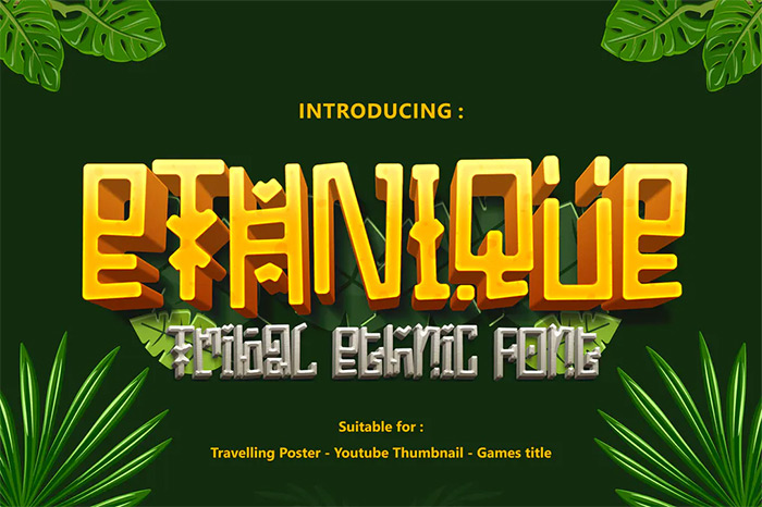 ETHNIQUE - Tribal and Ethnic game font