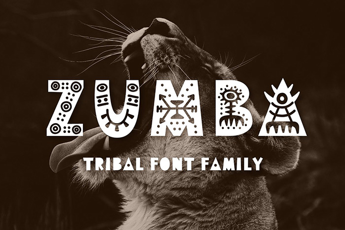 Zumba Tribal Font Family