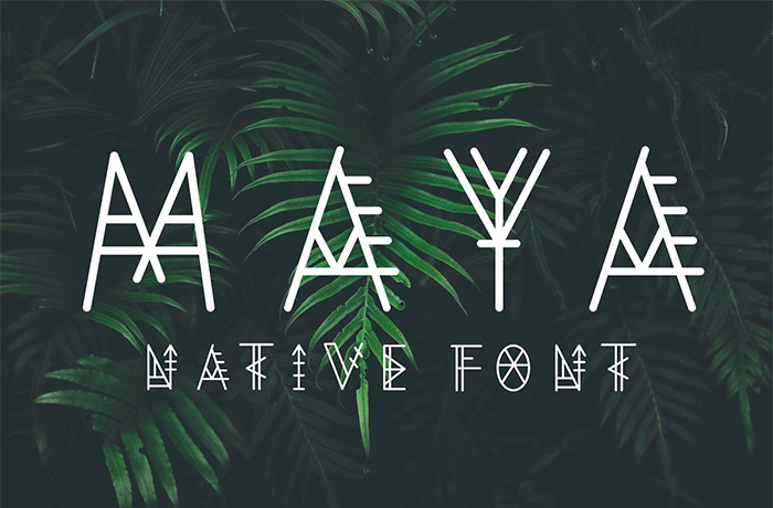 Maya Geometric Font