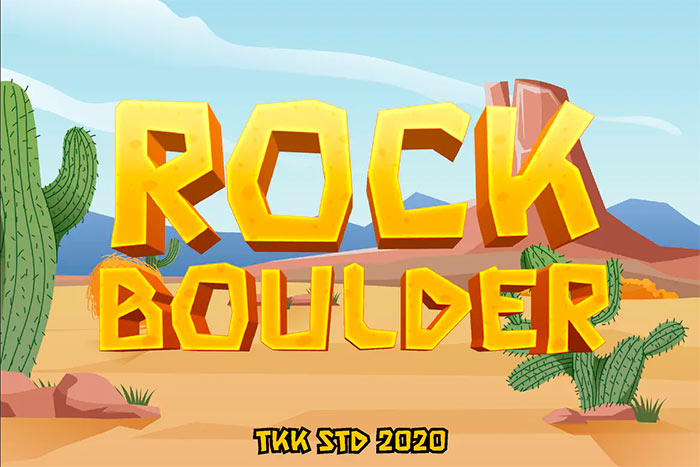 Rock Boulder - Gaming Font