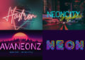 23 Glowing Neon Sign Fonts that Shines Bright Design with Red