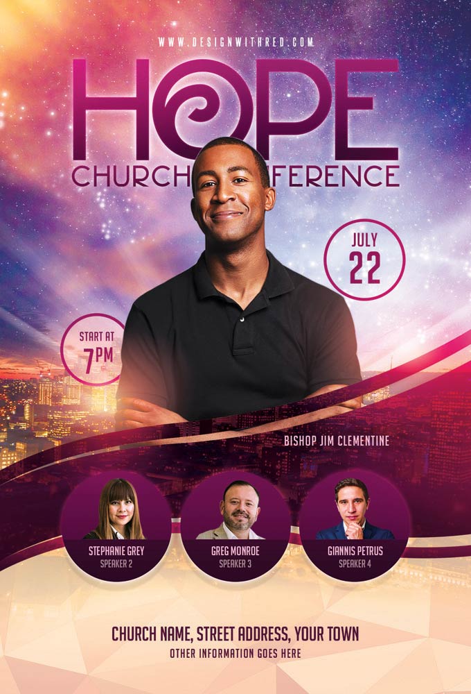 Hope Church Event PSD Free Flyer Template