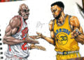 Japanese Cartoonist Dai Tamura Draw his NBA Heroes DesignwithRed