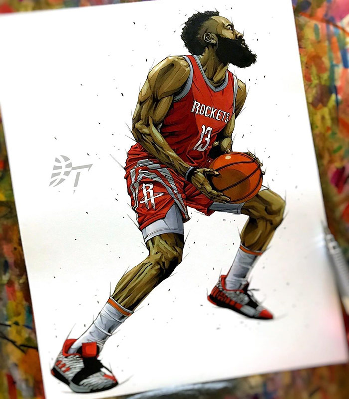 James Harden by japanese cartoonist Dai Tamura