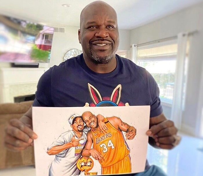 Kobe Bryant and Shaquille O'neal by japanese cartoonist Dai Tamura